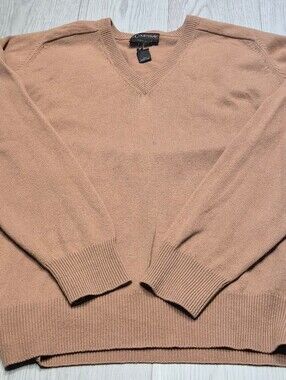 Courtenay Men's V-Neck Sweater in Tan